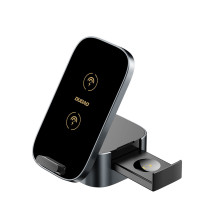 Dudao A11Pro+ 15W 3in1 indukcinis įkroviklis telefonui / išmaniesiems laikrodžiams / ausinėms - juodas