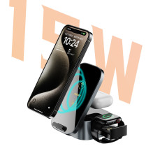 Dudao A11Pro+ 15W 3in1 Inductive Charger for Phone / Smartwatch / Headphones - Black