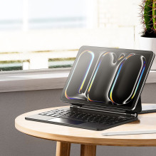 Dux Ducis klaviatūros (MK serijos) dėklas su Bluetooth klaviatūra, skirtas iPad Pro 11' 2024 – juodas