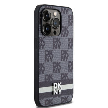 DKNY odinis languotas monofoninis raštas ir spausdintos juostelės iPhone 14 Pro dėklas – juodas