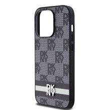 DKNY odinis languotas monofoninis raštas ir spausdintos juostelės iPhone 14 Pro dėklas – juodas