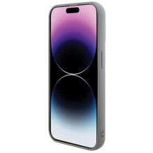 Guess Sequin Script Metalinis dėklas iPhone 15 Pro - sidabrinis