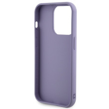 Guess Sequin Script Metalinis dėklas iPhone 15 Pro - violetinis