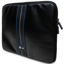 BMW Carbon &amp; Blue Stripe sleeve for a 16" laptop - black