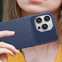 „Thunder“ dėklas, skirtas iPhone 16 Pro silikoniniam dėklui – mėlynas