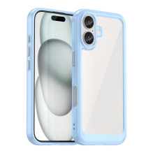 Kosmoso dėklas su geliniu rėmeliu, skirtas iPhone 16 Plus – mėlynas
