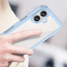 Kosmoso dėklas su geliniu rėmeliu, skirtas iPhone 16 Plus – mėlynas