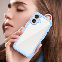 Kosmoso dėklas su geliniu rėmeliu, skirtas iPhone 16 Plus – mėlynas