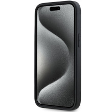 DKNY 3D Rubber Repeat Pattern dėklas, skirtas iPhone 15 Plus - juodas