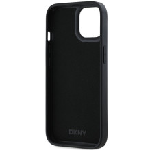 DKNY 3D Rubber Repeat Pattern case for iPhone 15 Plus - black