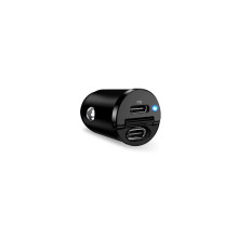 Puro Mini 30W Power Delivery 2 x USB-C automobilinis įkroviklis – juodas