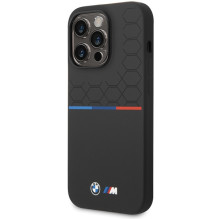 BMW Silicone Pattern iPhone 15 Pro Case - Black