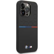 BMW Silicone Pattern iPhone 15 Pro dėklas – juodas