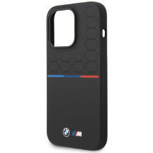 BMW Silicone Pattern iPhone 15 Pro dėklas – juodas
