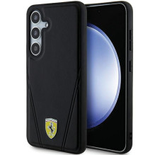 Ferrari Hot Stamp V Lines MagSafe dėklas Samsung Galaxy S24+ - juodas
