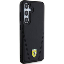 Ferrari Hot Stamp V Lines MagSafe dėklas Samsung Galaxy S24+ - juodas