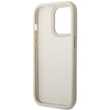 Guess Croco Collection dėklas, skirtas iPhone 14 Pro 6.1' - sidabrinis