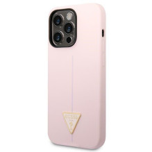Guess Silicone Triangle iPhone 14 Pro 6.1' Dėklas – violetinis