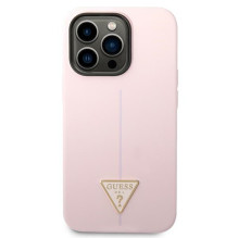 Guess Silicone Triangle iPhone 14 Pro 6.1' Dėklas – violetinis