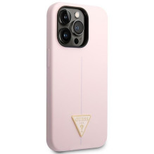 Guess Silicone Triangle iPhone 14 Pro 6.1' Dėklas – violetinis