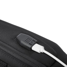 Wozinsky Premium vieno peties apsaugos nuo vagystės miesto kuprinė su tvarkykle ir USB - juoda