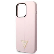 Guess Silicone Triangle iPhone 14 Pro 6.1' Dėklas – violetinis