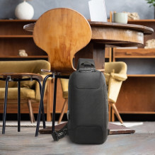 Wozinsky Premium vieno peties apsaugos nuo vagystės miesto kuprinė su tvarkykle ir USB - juoda