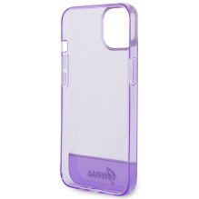 Guess Permatomas iPhone 14 6,1 colio dėklas – violetinis