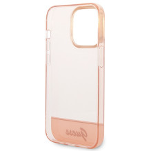 „Guess“ permatomas „iPhone 14 Pro Max“ 6,7 colio dėklas – rožinis