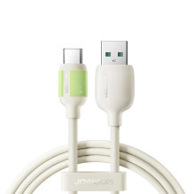 Joyroom S-A53 3A USB-A – USB-C laidas su fluorescenciniu antgaliu 2 m – smėlio spalvos