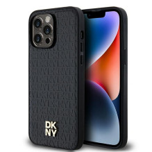 DKNY odinis metalinis logotipas MagSafe dėklas, skirtas iPhone 13 Pro / 13 - juodas