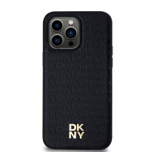 DKNY odinis metalinis logotipas MagSafe dėklas, skirtas iPhone 13 Pro / 13 - juodas