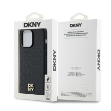 DKNY odinis metalinis logotipas MagSafe dėklas, skirtas iPhone 13 Pro / 13 - juodas