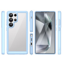 Kosmoso dėklas su geliniu rėmeliu, skirtas Samsung Galaxy S25 Ultra – mėlynas