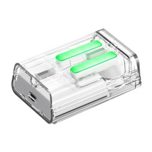 TWS Joyroom JR-TC1 IceLens serijos belaidės ausinės su LED lemputėmis – baltos