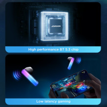 TWS Joyroom JR-TC1 IceLens serijos belaidės ausinės su LED lemputėmis – baltos