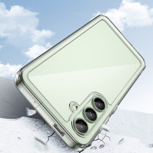 Kosmoso dėklas su geliniu rėmeliu, skirtas Samsung Galaxy S24 FE – skaidrus