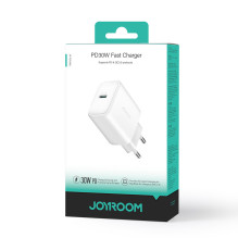 Joyroom JR-TCF24 USB-C PD 30W QC SFC tinklo įkroviklis - baltas