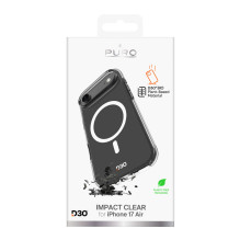 „Puro Impact Clear D3O TPU+PC MagSafe“ dėklas, suderinamas su „iPhone 17 Air“ – permatomas „Puro Impact Clear D3O TPU+PC MagSafe“ dėklas, suderinamas su „iPhone 17 Air“ – permatomas