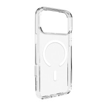 Puro Lite Mag TPU+PC Case Compatible with MagSafe for iPhone 17 Pro Max - Transparent with White Ring