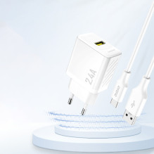 Dudao A23 2.4A USB-A Charger - White Dudao A23 2.4A USB-A Charger - White