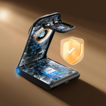 Joyroom JR-W15 belaidis įkroviklis 3 viename įkrovimo stotis su MagSafe - juoda