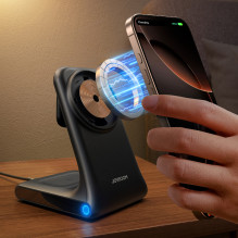 Joyroom JR-W15 Wireless Charger 3 in 1 Charging Station with MagSafe - Black