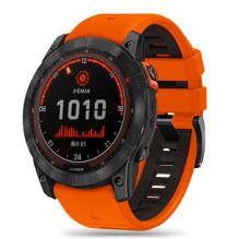 Tech-Protect IconBand Pro dirželis, skirtas Garmin Fenix 3 / 5X / 3HR / 5X Plus / 6X / 6X Pro / 7X - oranžinė-juoda