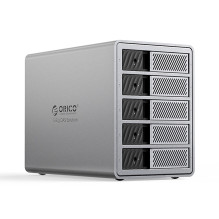 „Orico 9858T3 5 Big DAS Solution ProThunder“ diskų masyvas su „Thunderbolt 3“, skirtas 5 x 2,5 colio / 3,5 colio SATA HD