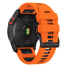 Tech-Protect IconBand Pro dirželis, skirtas Garmin Fenix 3 / 5X / 3HR / 5X Plus / 6X / 6X Pro / 7X - oranžinė-juoda