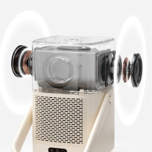 Yaber T2 Plus LCD FullHD 1080p multimedijos projektorius su JBL garsiakalbiais – smėlio spalvos