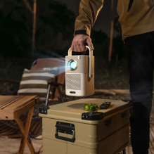 Yaber T2 Plus LCD FullHD 1080p multimedijos projektorius su JBL garsiakalbiais – smėlio spalvos