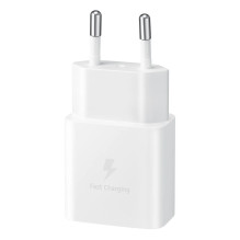 Samsung EP-T1510NWEGEU 15W PD USB-C AFC sieninis įkroviklis – baltas