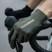 Rockbros cycling gloves spring / summer / autumn, full, size: S - green